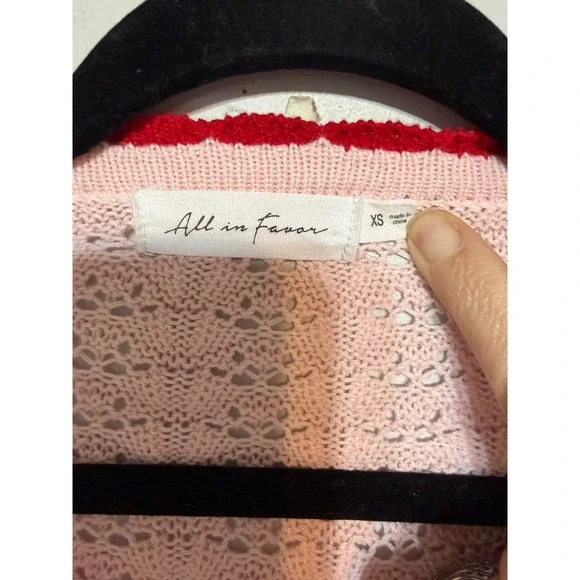 Coquette Balletcore Crochet Cropped Cardigan Women Sz XS Cottagecore Twee Girly - Picture 5 of 7